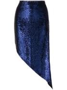 Iro Sequin Asymmetric Skirt - Blue
