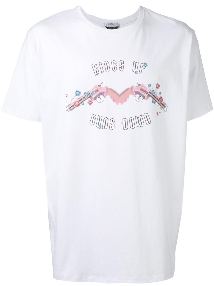 Selfmade By Gianfranco Villegas - Gun Print T-shirt - Men - Cotton - 48, White, Cotton