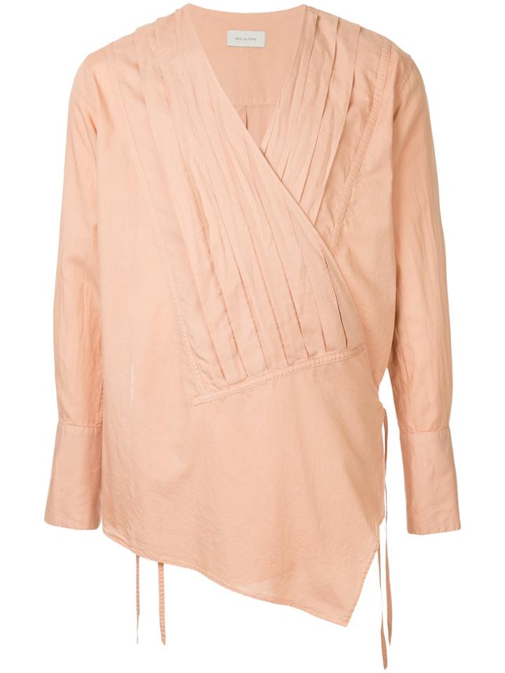 Bed J.w. Ford Wrap Front Shirt - Pink & Purple