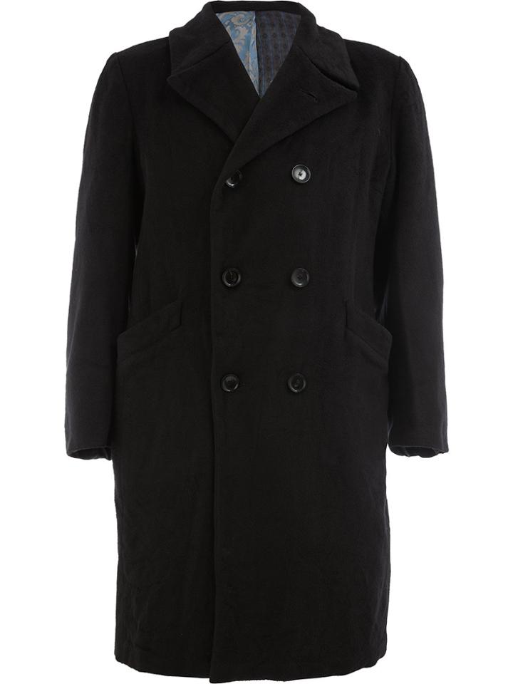 Geoffrey B. Small Classic Double-breasted Coat - Black