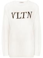 Valentino Vltn Knitted Sweater - White