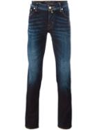 Slim Fit Jeans, Men's, Size: 32, Blue, Cotton/spandex/elastane, Jacob Cohen