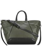 Dkny - Contrast Tote Bag - Women - Leather - One Size, Women's, Green, Leather