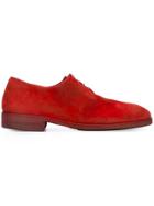 Guidi Distressed Lace-up Shoes - Red