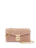 Miu Miu Matelassé Lock Mini-bag - Neutrals