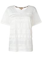 Burberry Lace Detail T-shirt - White