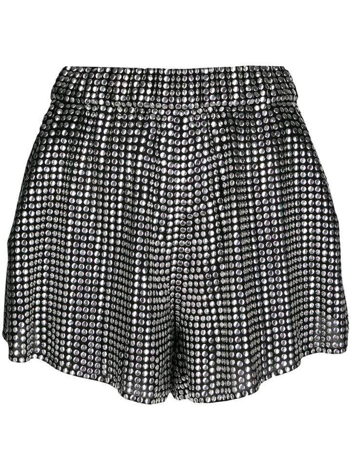 Iro Embellished Shorts - Silver