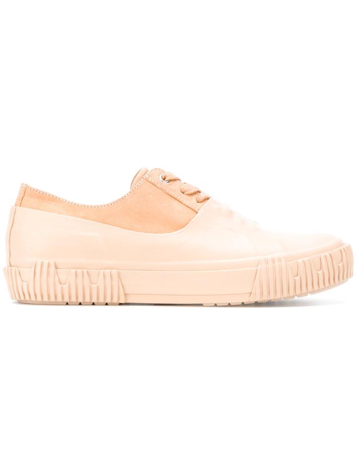 Both Embossed Lace-up Sneakers - Nude & Neutrals