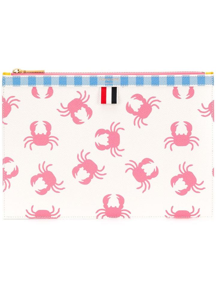 Thom Browne Fun-mix Print Small Tablet Folio - White