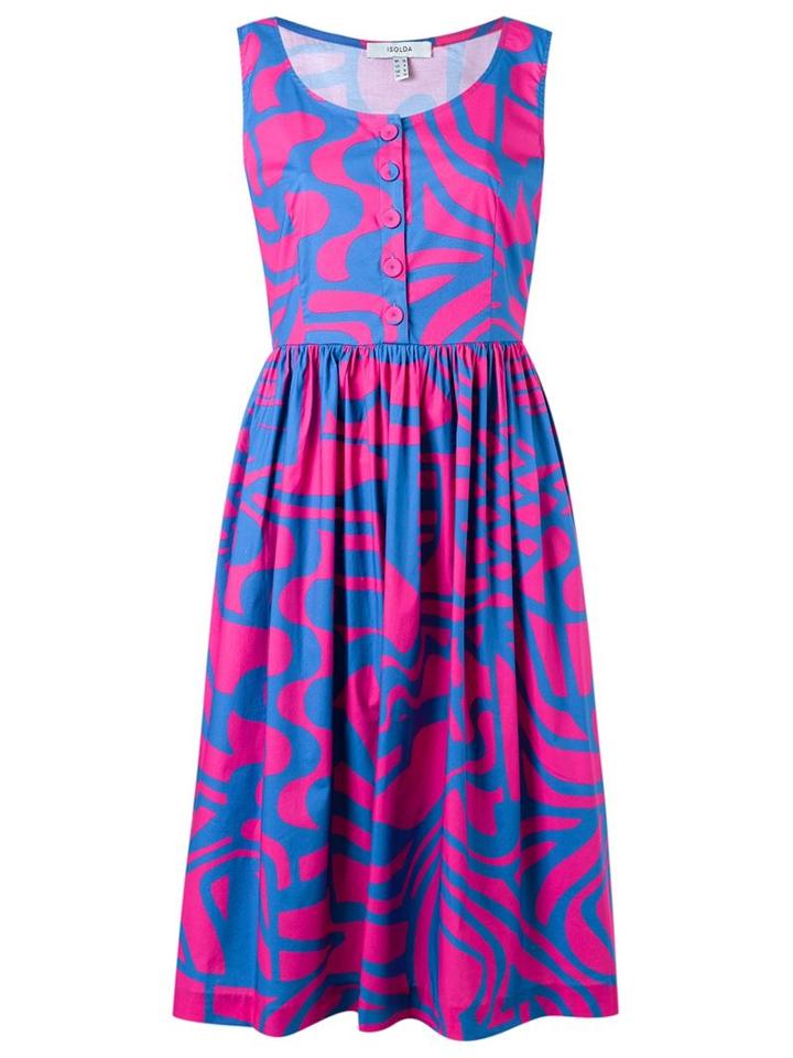 Isolda Abstract Print Sleeveless Dress
