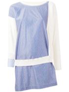 Semicouture - Colour Block Sweatshirt - Women - Cotton - S, Blue, Cotton