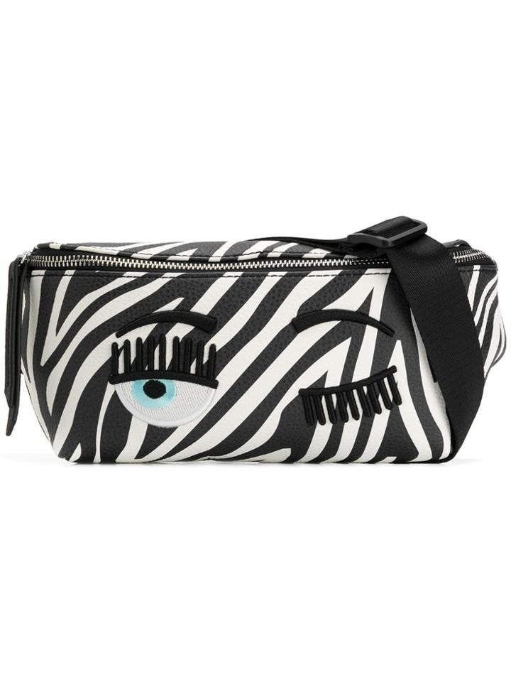 Chiara Ferragni Flirting Zebra Belt Bag - Black