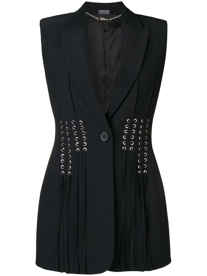 Alexander Mcqueen Sleeveless Blazer-style Jacket - Black
