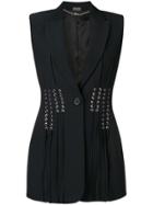 Alexander Mcqueen Sleeveless Blazer-style Jacket - Black