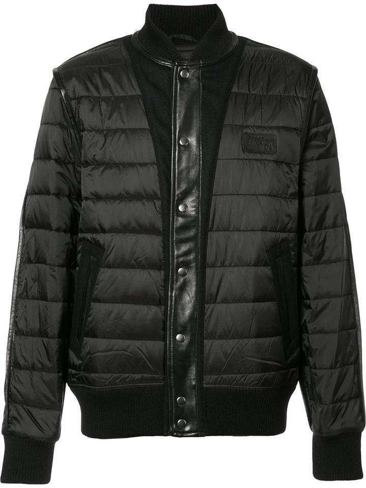 Prps Quilted Bomber, Men's, Size: Xxl, Black, Nylon/leather/wool/polyester