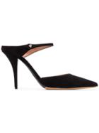 Tabitha Simmons Black Allie 95 Suede Mules