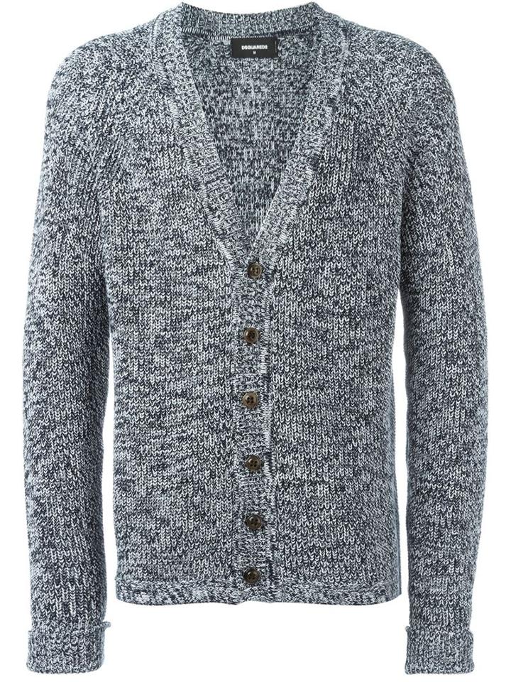 Dsquared2 Marled Cardigan, Men's, Size: Xs, Black, Cotton