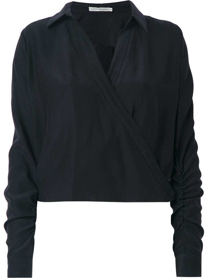 Martha Medeiros Wrap Andrea Shirt - Black