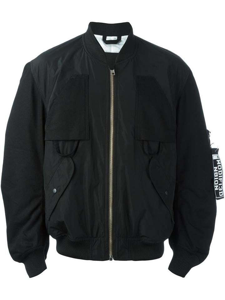 Liam Hodges 'mechanic' Bomber Jacket, Men's, Size: Large, Black, Cotton/nylon
