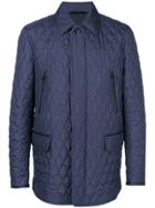 Brioni Concealed Fastening Coat - Blue