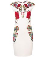 Alexander Mcqueen Floral Print Bodycon Dress - Neutrals
