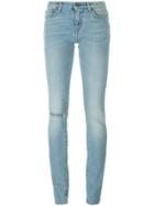 Saint Laurent Stonewashed Skinny Fit Jeans - Blue