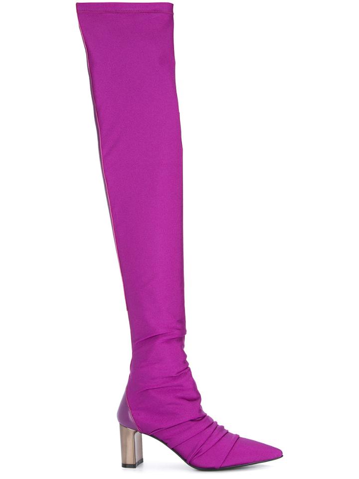 Marc Cain Knee Length Boots - Pink & Purple
