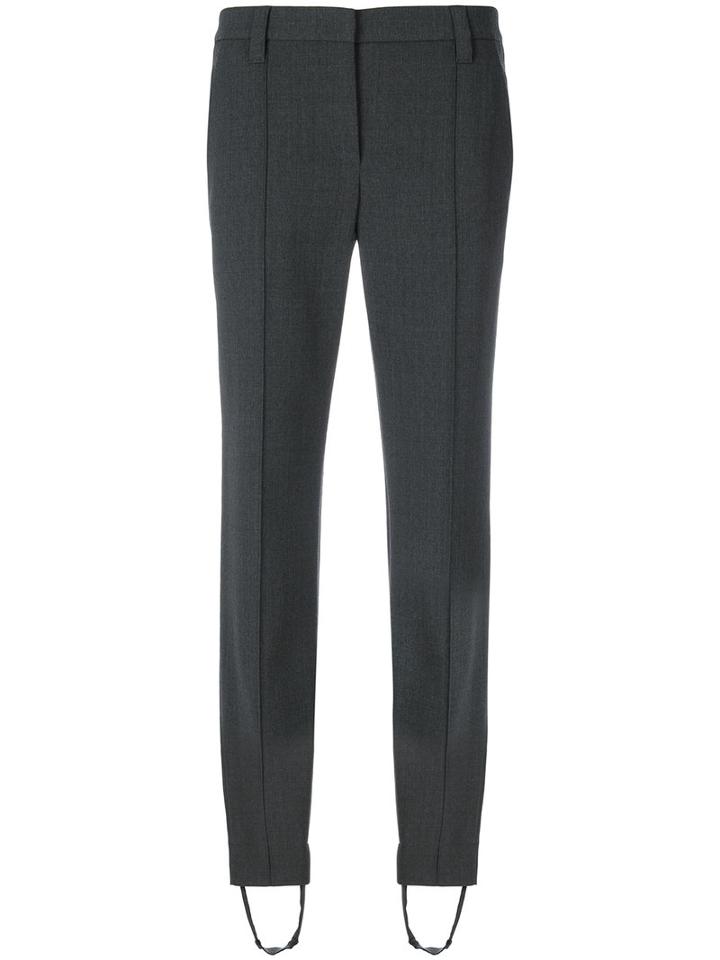 Brunello Cucinelli - Tailored Skinny Trousers - Women - Polyester/spandex/elastane/acetate/virgin Wool - 38, Grey, Polyester/spandex/elastane/acetate/virgin Wool