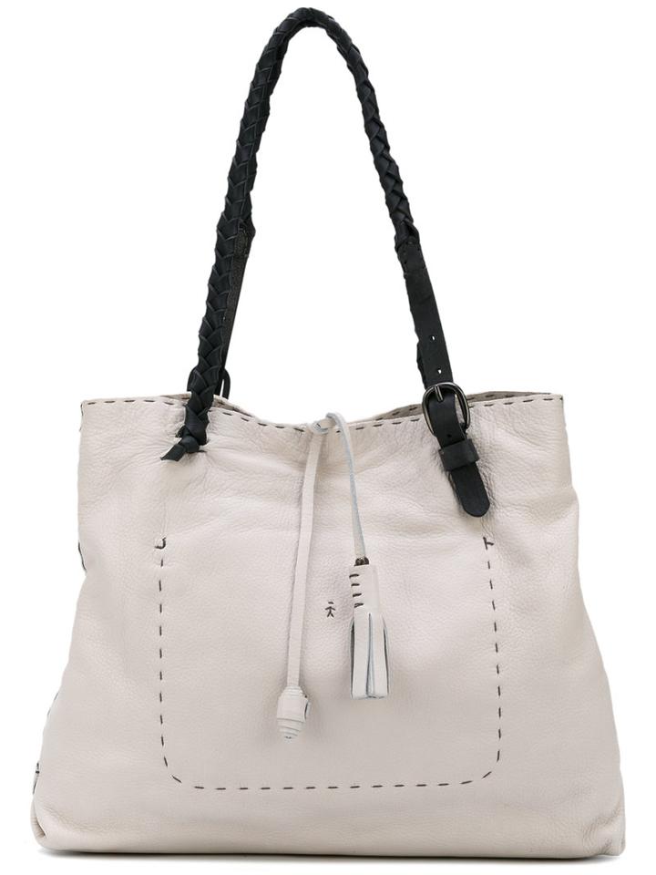 Henry Beguelin - Tassel Appliques Contrast Shoulder Bag - Women - Leather - One Size, White, Leather