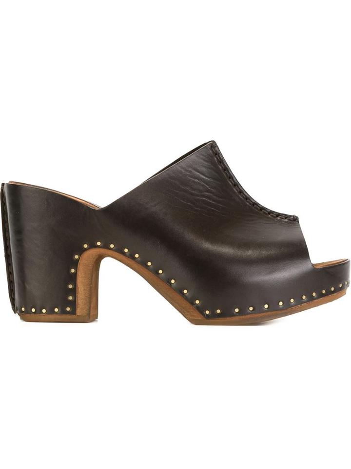 Silvano Sassetti Chunky Heel Mules