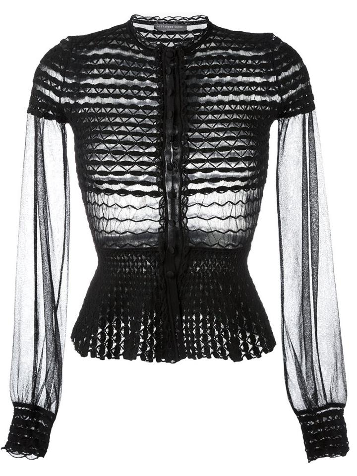 Alexander Mcqueen Smock Stitch Blouse