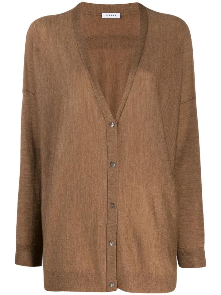 P.a.r.o.s.h. Fine Knit Cardigan - Brown