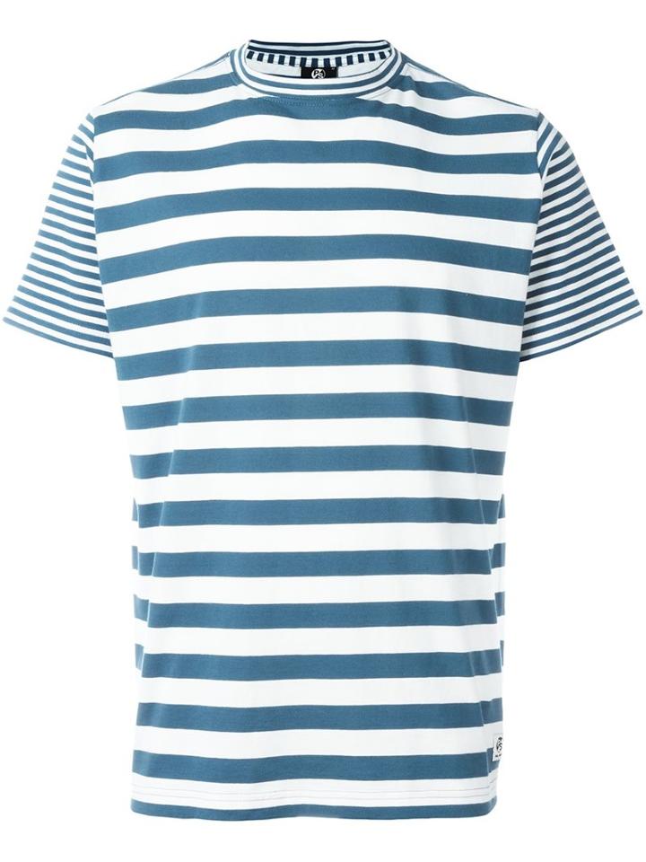 Ps By Paul Smith Stripe T-shirt, Men's, Size: Small, Blue, Cotton