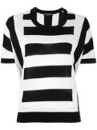 Dolce & Gabbana - Striped Top - Women - Silk - 44, Black, Silk