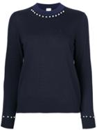 Paul Smith Pearl Embellished Jumper - Blue