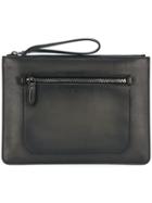 Salvatore Ferragamo Logo Embossed Clutch Bag - Grey
