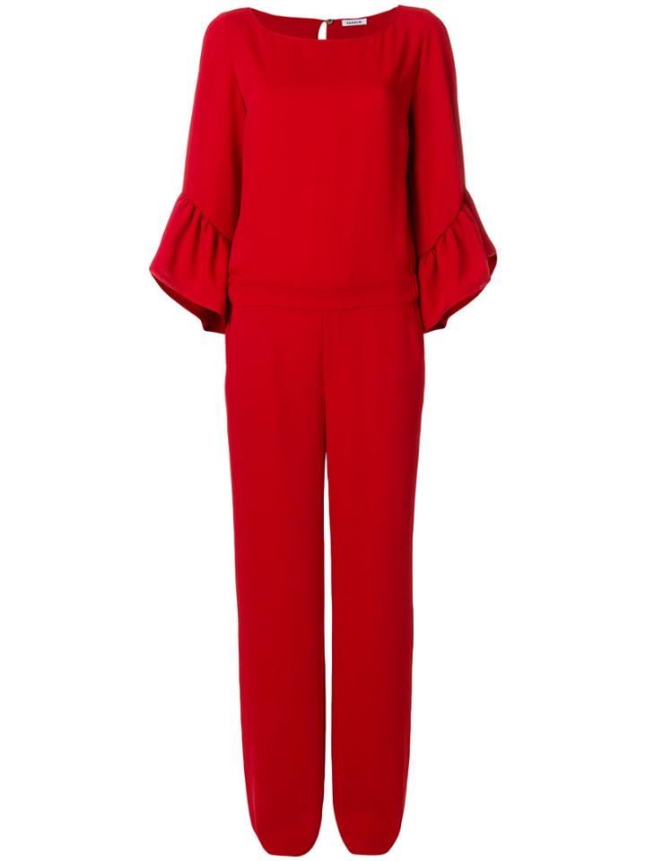 P.a.r.o.s.h. Ruffle Sleeve Jumpsuit - Red