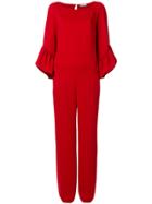 P.a.r.o.s.h. Ruffle Sleeve Jumpsuit - Red