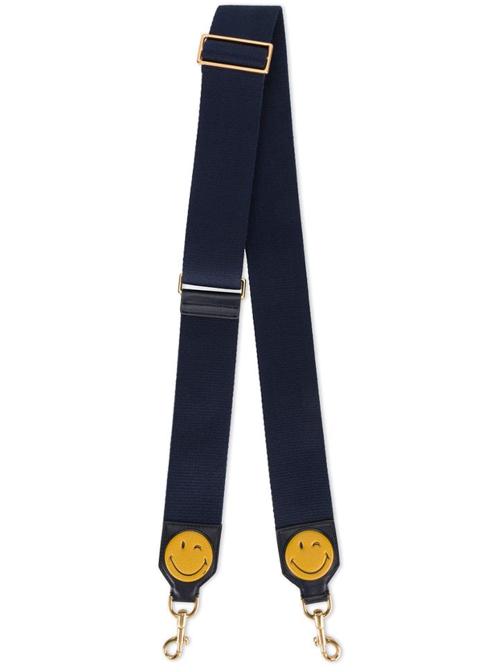 Anya Hindmarch Wink Smiley Shoulder Strap - Blue