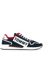 Tommy Jeans Logo Panelled Sneakers - Blue