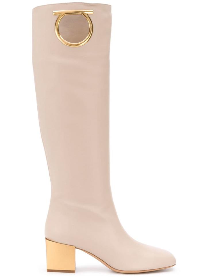 Salvatore Ferragamo Mirror Heel Boots - Neutrals