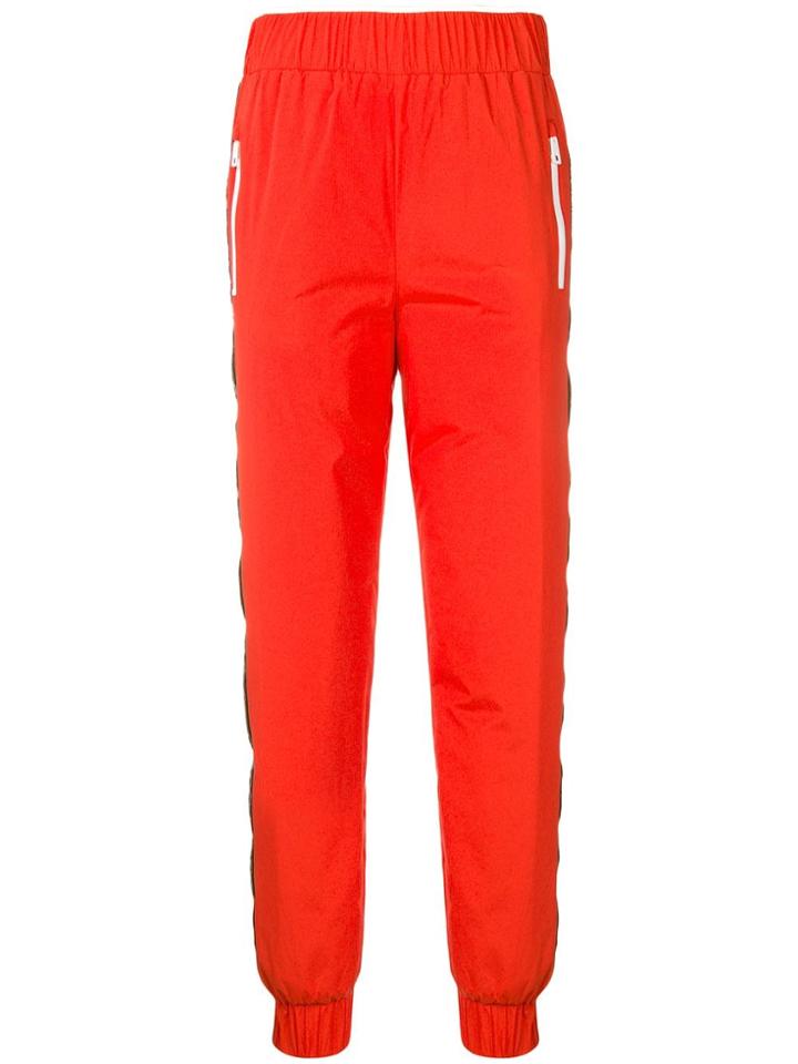 Fendi Logo Stripe Track Pants - Red