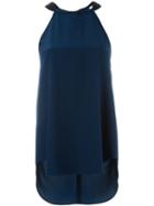 Cedric Charlier Back Bow Sleeveless Top
