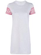 Kenzo Logo Sleeve T-shirt Dress - Grey