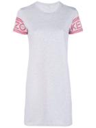 Kenzo Logo Sleeve T-shirt Dress - Grey