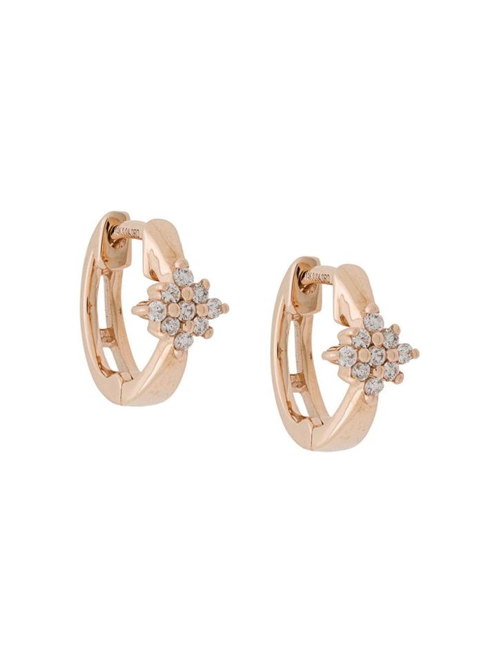 Dana Rebecca 14kt Rose Gold Jennifer Yamina Diamond Huggies - Metallic