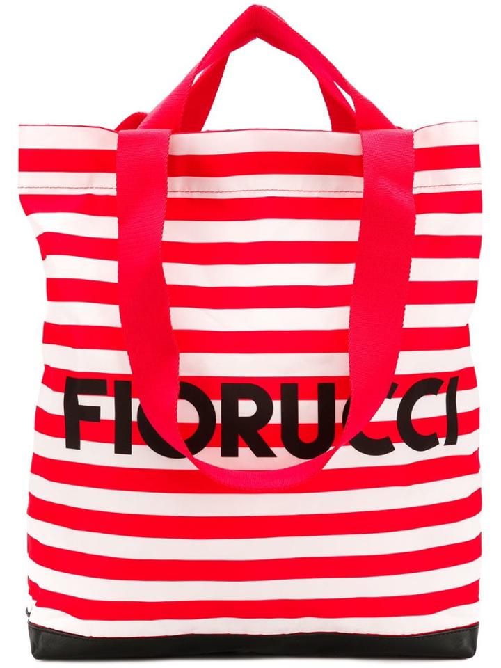 Fiorucci Striped Logo Tote - Red