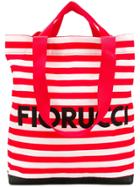 Fiorucci Striped Logo Tote - Red