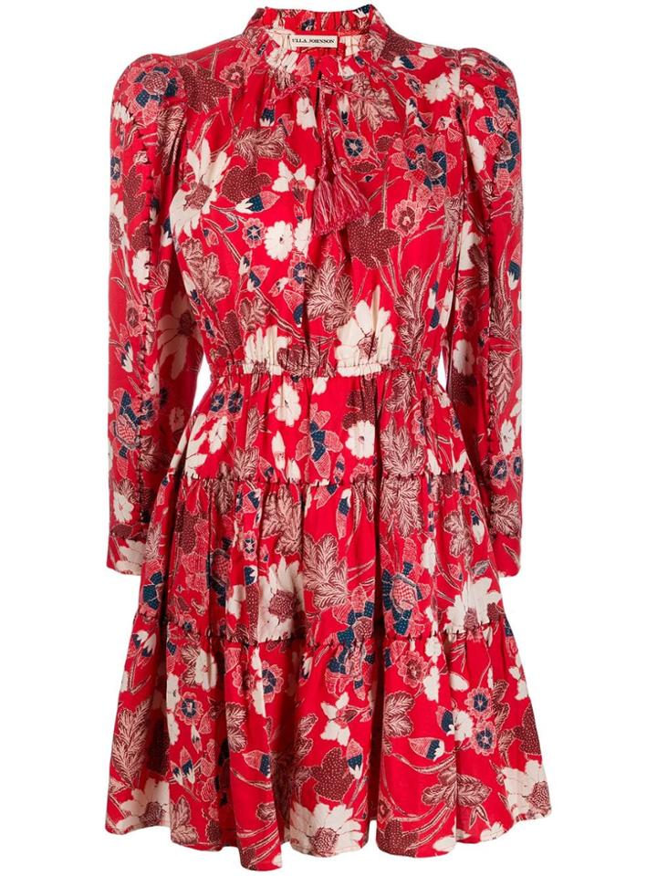 Ulla Johnson Floral Day Dress - Red