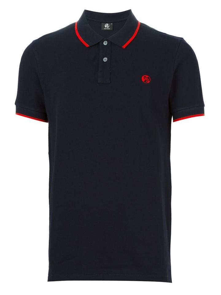 Ps By Paul Smith Contrast Stripe Polo Shirt, Men's, Size: Xl, Blue, Cotton